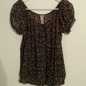 American Rag Womens Vintage Floral Blouse